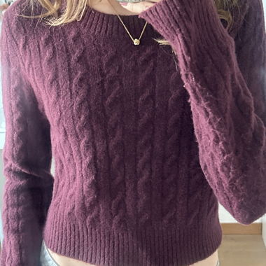Lila Strickpullover