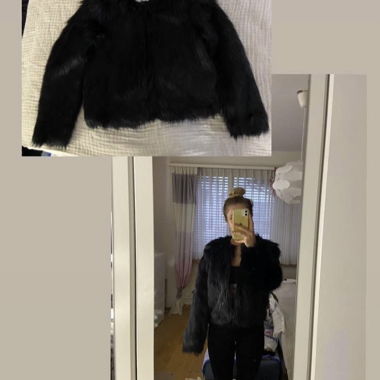Fake Pelzjacke schwarz