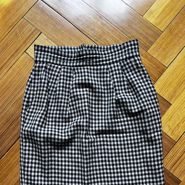 jupe vintage laine à carreaux 