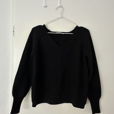 Pull côtelé noir XS