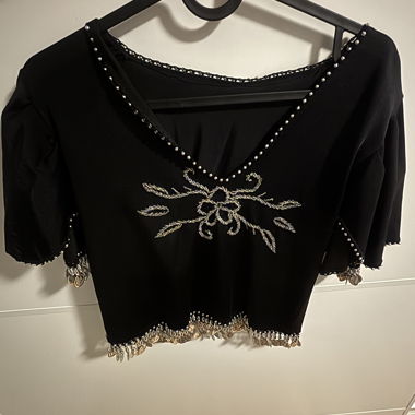 Black Sequin Top