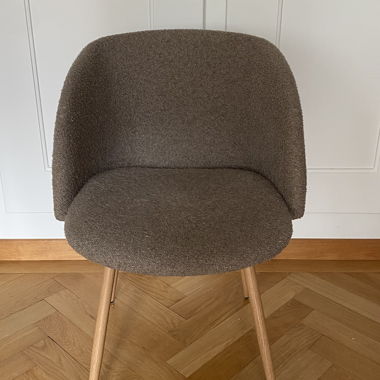 Chair with Bouclé Fabric