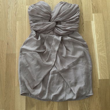 Abito bustier drappeggiato grigio