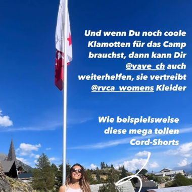 Cord Shorts blau & olive