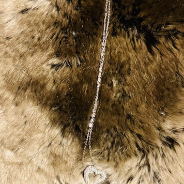 Collana a cuore in argento - Swarovski