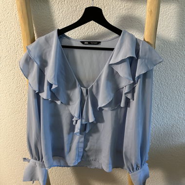 ZARA Light Blue Blouse