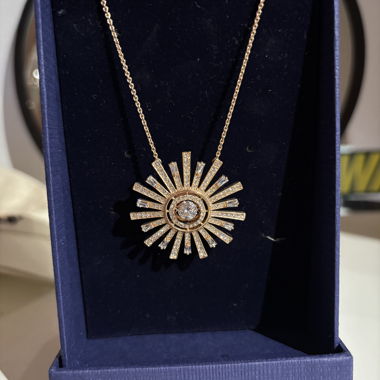 Rose gold Swarovski necklace