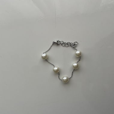 Perlenarmband silberfarben Swarovski