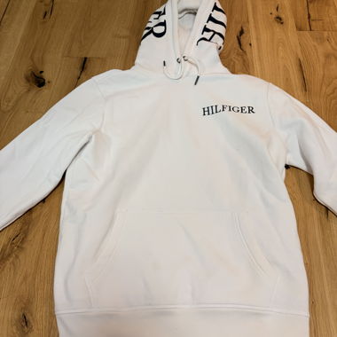 Felpa bianca Tommy Hilfiger