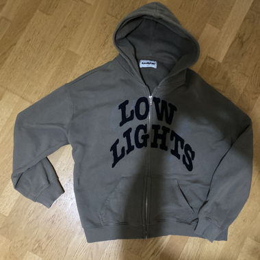 Felpa con cappuccio e zip Low Lights marrone