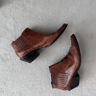 Bottines vintage Matisse en cuir marron