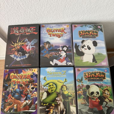 Collection de DVD pour enfants – Shrek 2, Yu-Gi-Oh! etc.