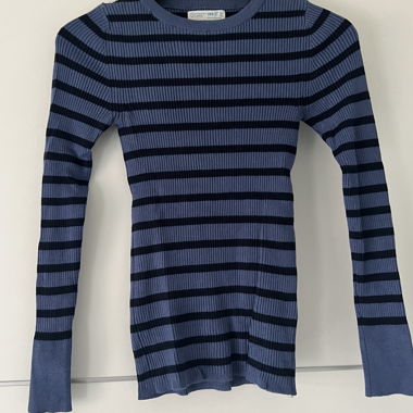 Primark blau gestreifter Rippsweater 2XS
