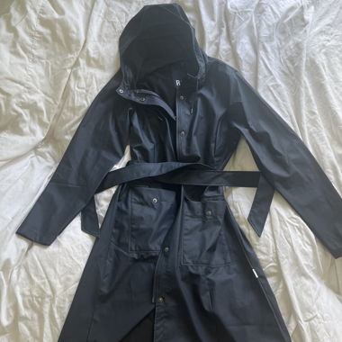 RAINS Blue Rain Coat, rain jacket
