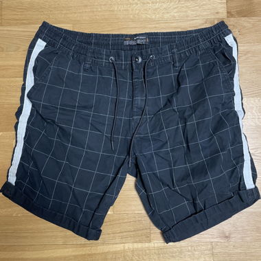 Black checked Urban District Shorts