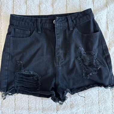 Black Shorts with Butterfly