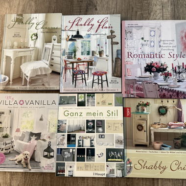 6 Deko Bücher Shabby Chic Landhaus Vintage