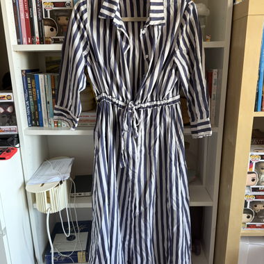 Robe chemise rayée