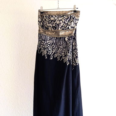 Black White Silver cotton Boho sequin maxi dress 