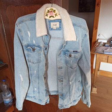 Veste jeans Mouton Pull & Bear