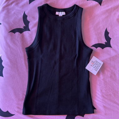 Topshop, black sleeveless top, XS