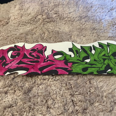 Deck da skateboard graffiti