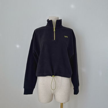 Levi's - Black Cropped Fleece Hoodie - S (155/80A)