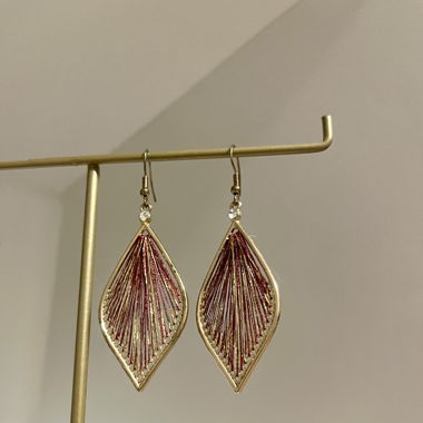 Gold & Red Drop Earrings - perfect for Summer/Fall