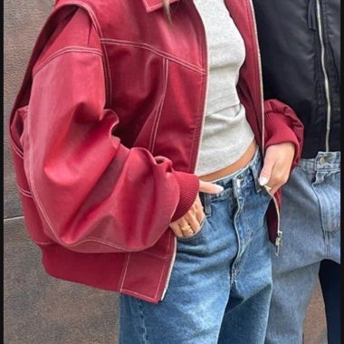 viral red jacket