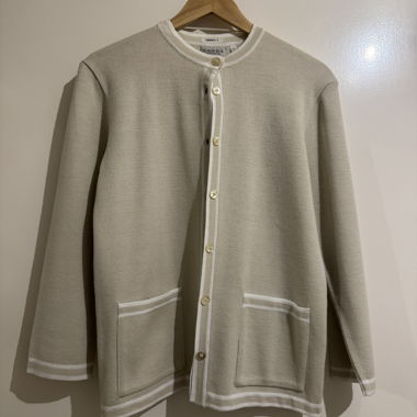 Cardigan in maglia beige