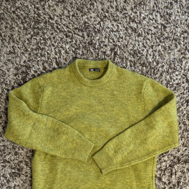 ZARA, SWEATER KNIT GREEN