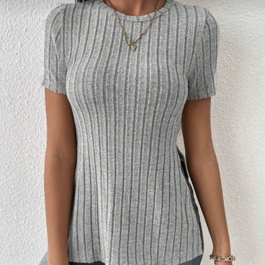 Grey ribbed shirt