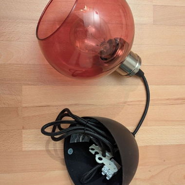 Lampada a sospensione in vetro rosso