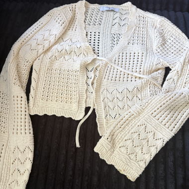 Cardigan in maglia bianco