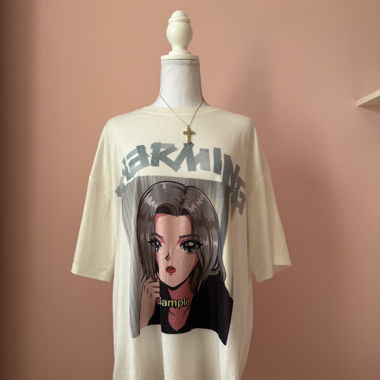 Oversize Anime-Weiss-T-Shirt