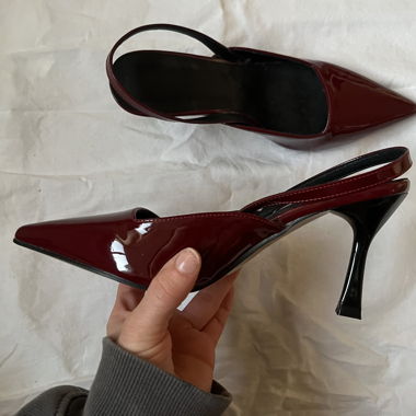 red kitten heels