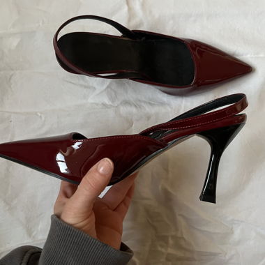 red kitten heels