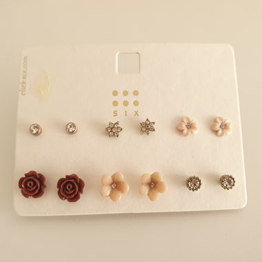 Boucles d’oreilles à clous Fleurs (envoi gratuit !)