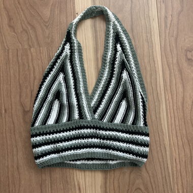 Haut en maille rayé