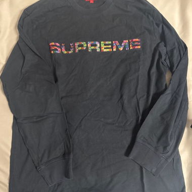 Supreme Meta Logo L/S Top Navy