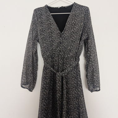 ONLY Wrap Dress black-and-white