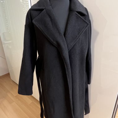Manteau en laine noir