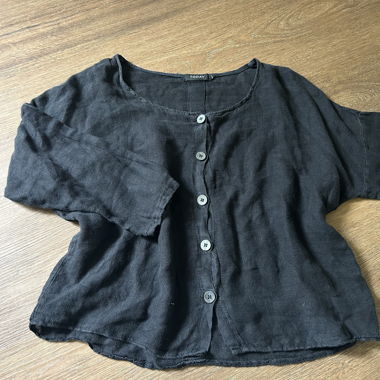 Blouse en lin noir