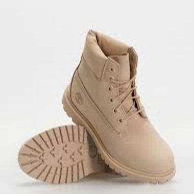 Beige Timberland-Stiefel