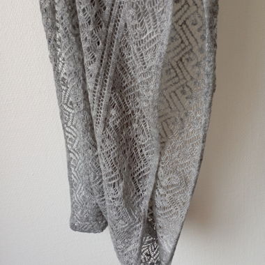 Grey Lace Scarf