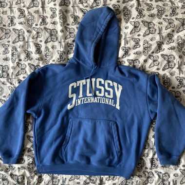 Sweat à capuche Stussy bleu M