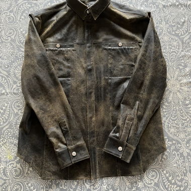 MISBHV Brown Faux Leather Jacket
