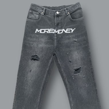 Moremoneymorelove Baggy Jeans Logo