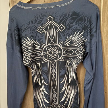 Affliction style 2000s long shirt