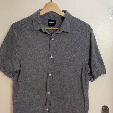 Camicia Grigia a Maniche Corte